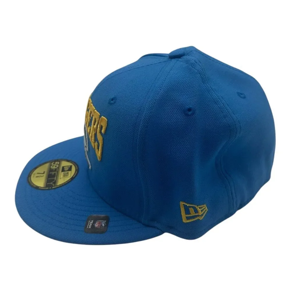 New Era 59Fifty Los Angeles Chargers Hat Cap 7 3/8 Blue Throwback‎ Helmet NFL